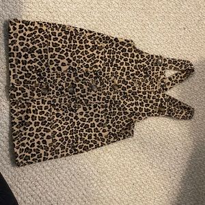 Cute cheetah overall dress